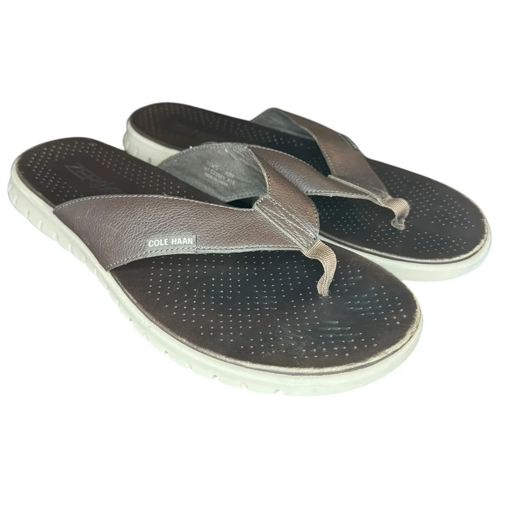 Cole Haan Zerogrand Leather Sandal Mens Size 10 Brown